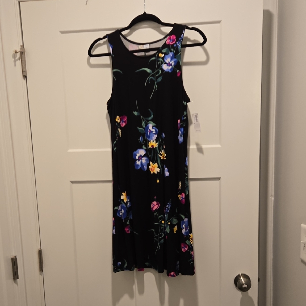 Old NAVY Floral Black Dress